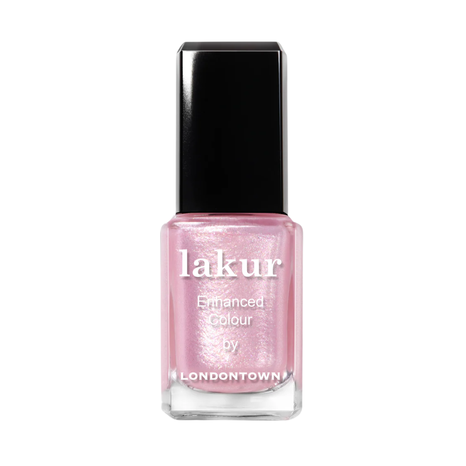 A bottle of Londontown Pink Strawberry nail polish.