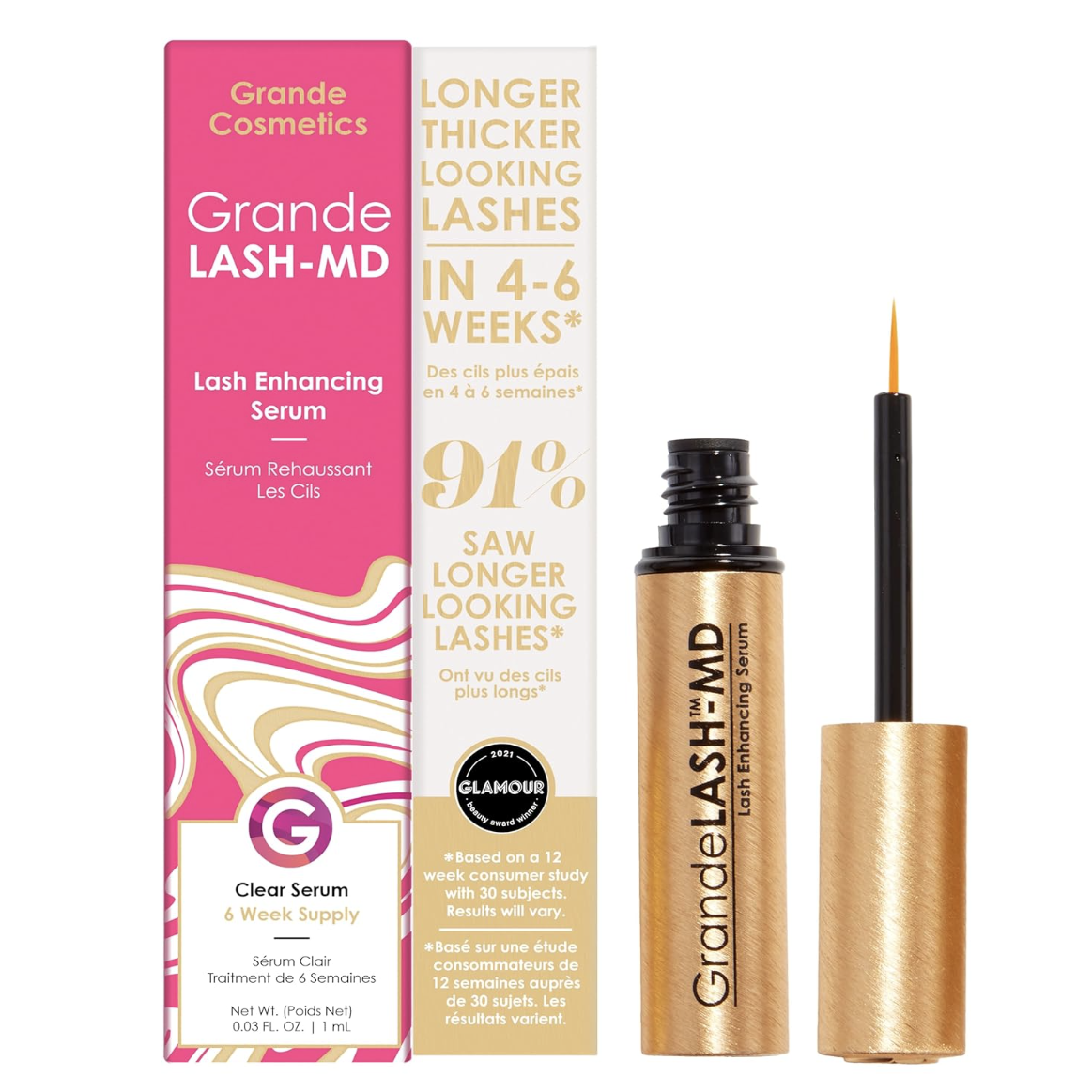Grande Cosmetics Grandelash-Md Lash Enhancing Serum, 1 Ml - 6-Week Starter Supply