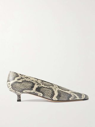 Clara Snake-Effect Leather Pumps