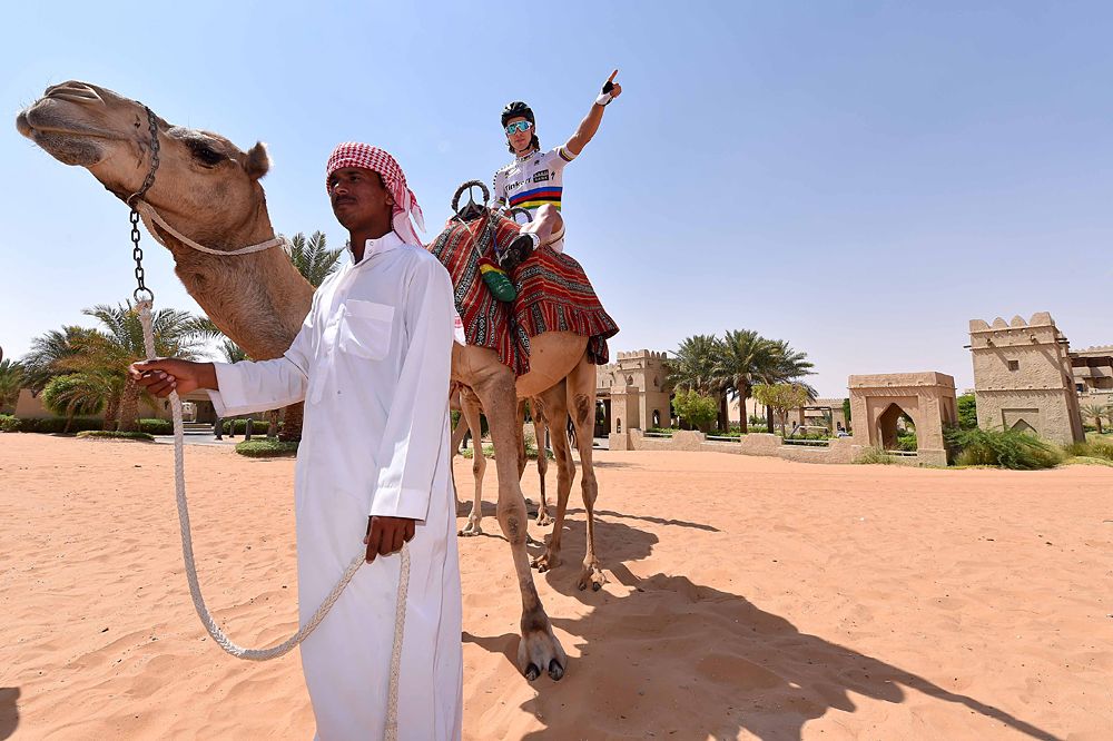 Abu Dhabi Tour - Peter Sagan (Tinkoff-Saxo) riding a camel