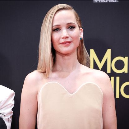 Jennifer Lawrence steps out in Loewe dress and mule heels