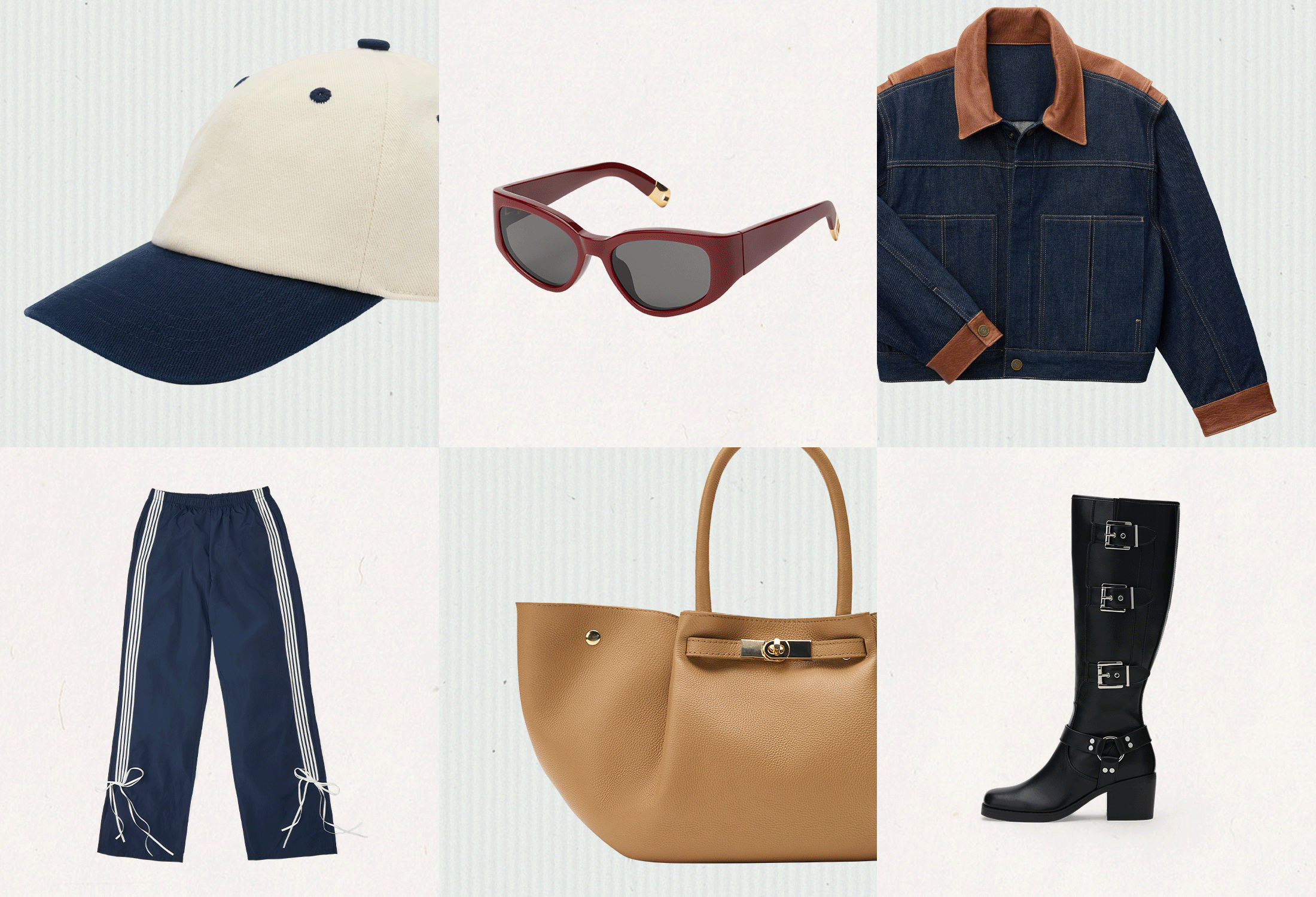 collage of fall clothing and accessories