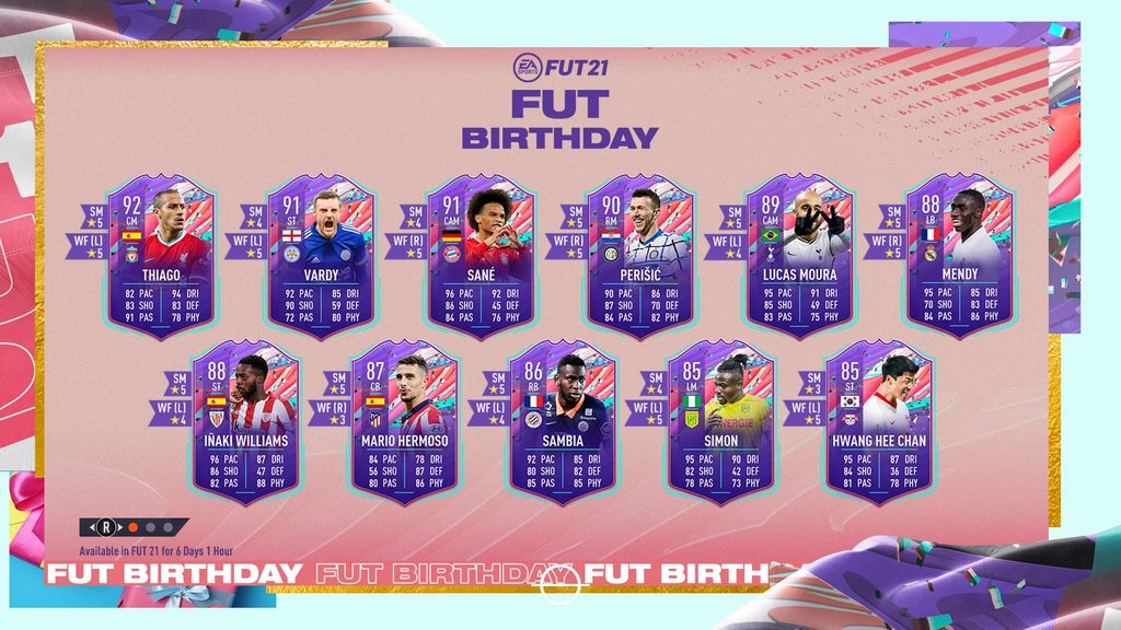 FIFA 21 FUT Birthday guide Vardy and Lucas get new 89+ rated cards