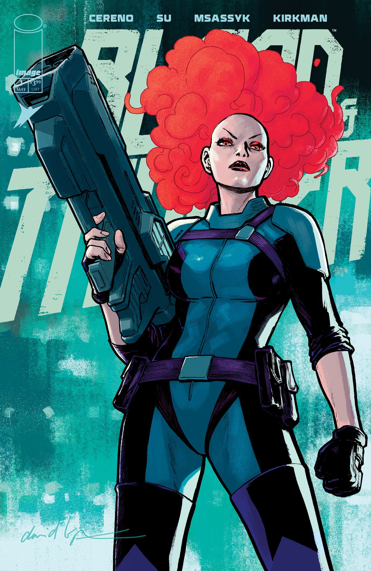 David Lopez's open-to-order variant cover for Blood &amp; Thunder #1.