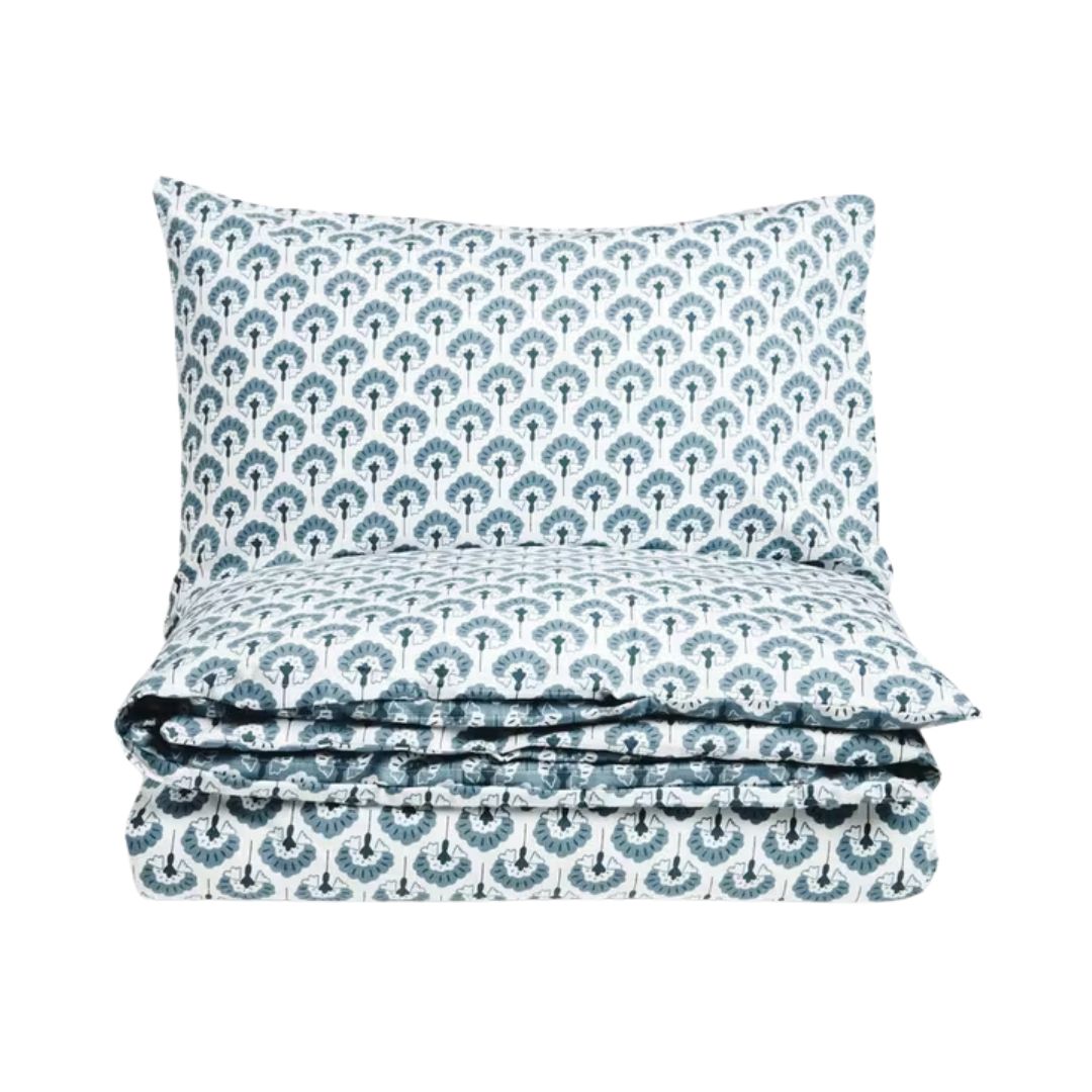 John Lewis , Palmette Reversible Organic Slubby Cotton Single Duvet Cover Set