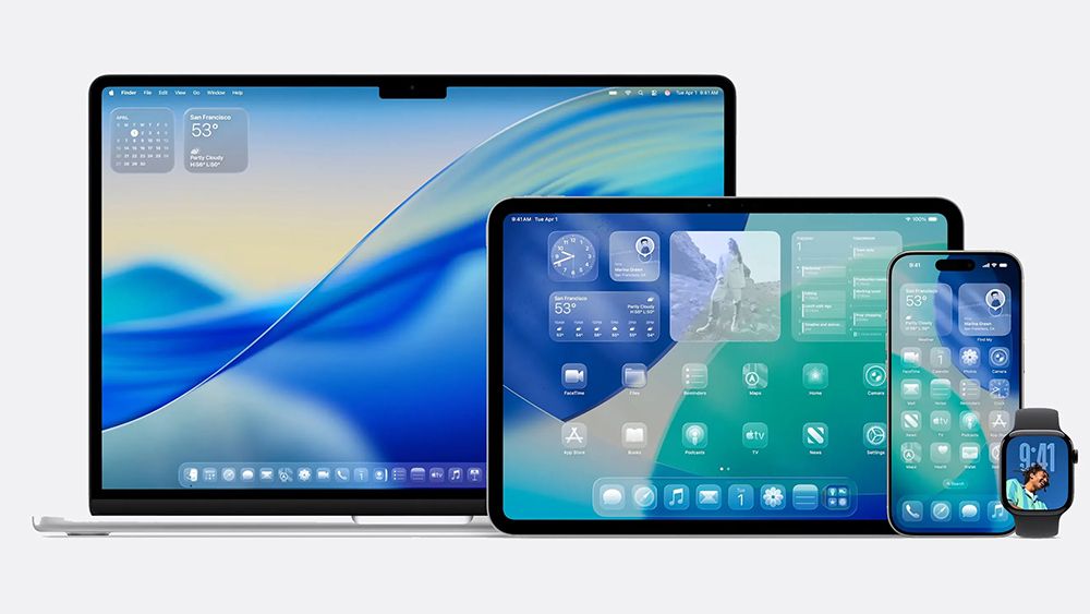 Apple Liquid Glass UI design