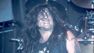 Testament’s Chuck Billy onstage in 1990