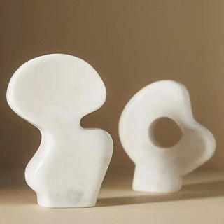 Two sculptural marble decorative objects