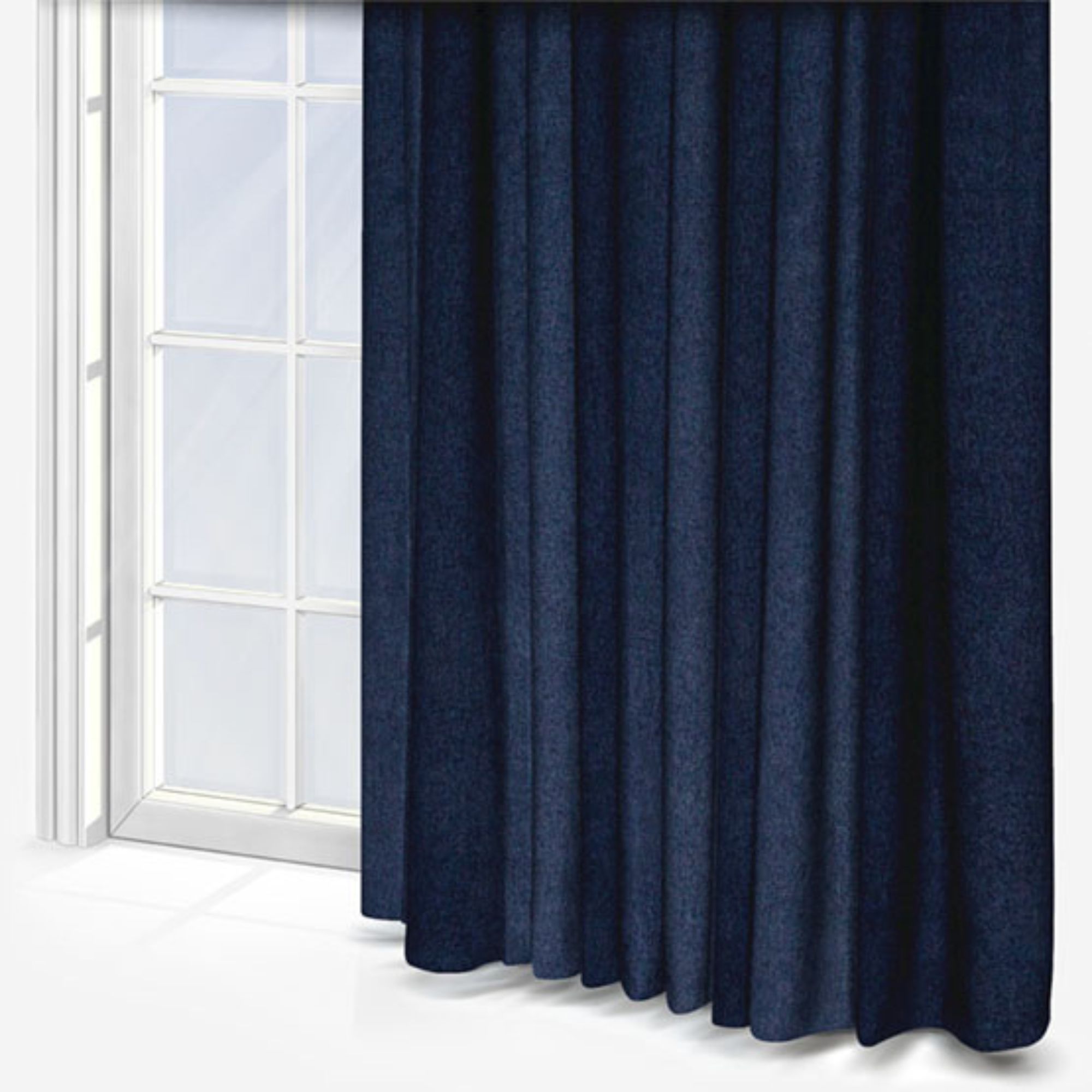 Navy blue Horizon Midnight Eyelet Ready Made Curtain