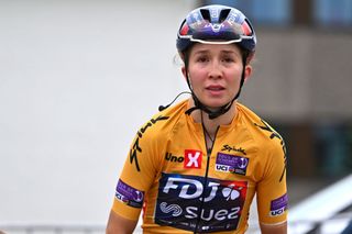 Cecilie Uttrup Ludwig (FDJ-SUEZ) shows her disappointment after losing the leader’s jersey on stage 3