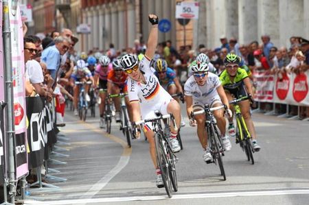 German champion Ina Teutenberg (HTC-Highroad) wins the stage to Forli'