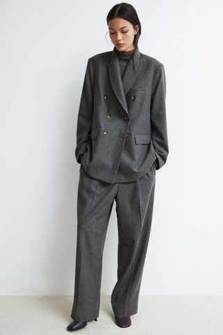 Double-Breasted Wool Blazer