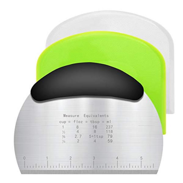 Vicloon, Vicloon 3 Pcs Dough Scraper Cutter