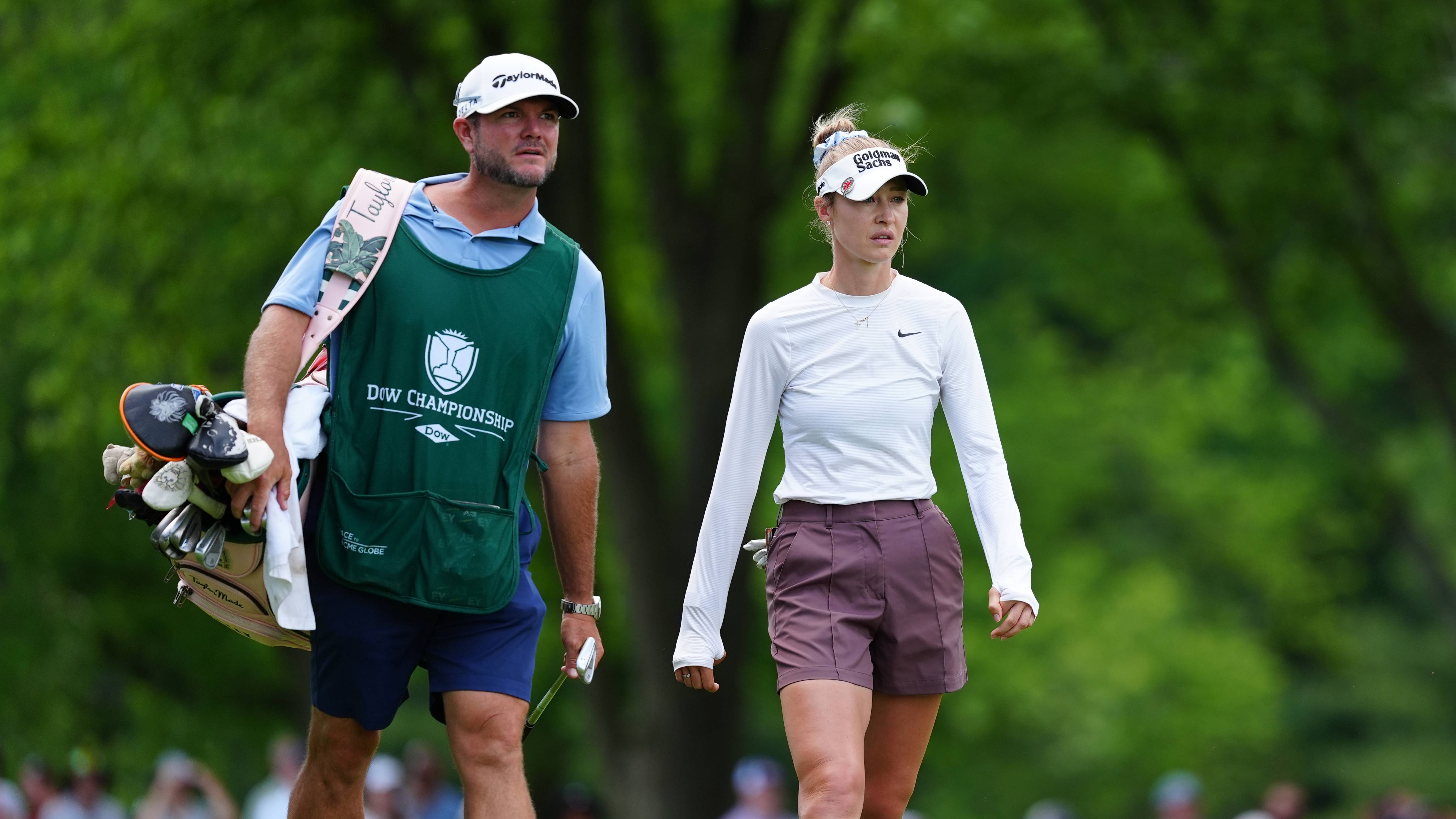 Nelly Korda with her caddie Jason McDede