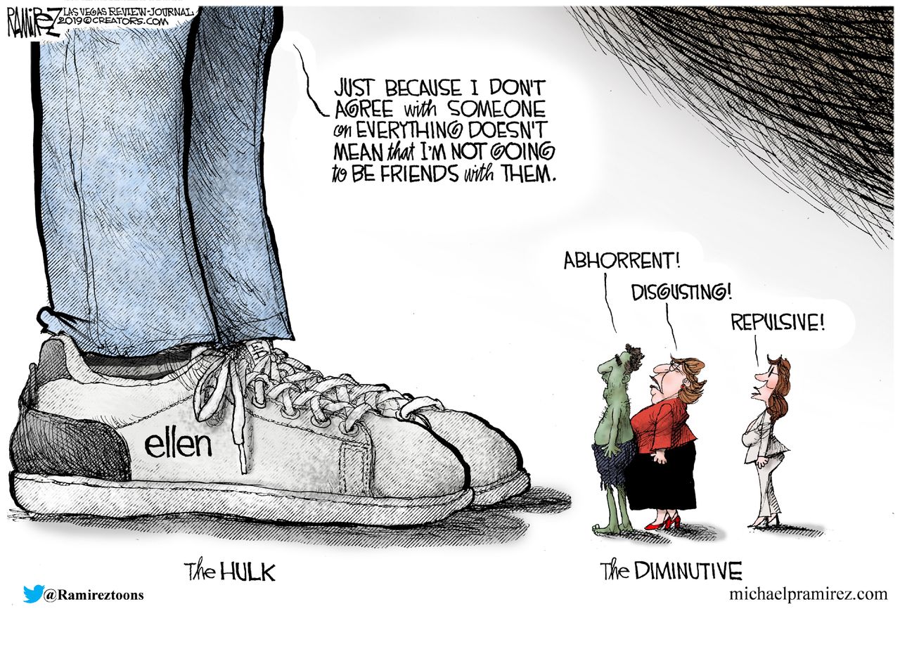 Political Cartoon U.S. Ellen The Hulk The Diminutive