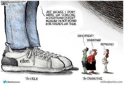Political Cartoon U.S. Ellen The Hulk The Diminutive