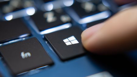 Windows 10 button on a keyboard