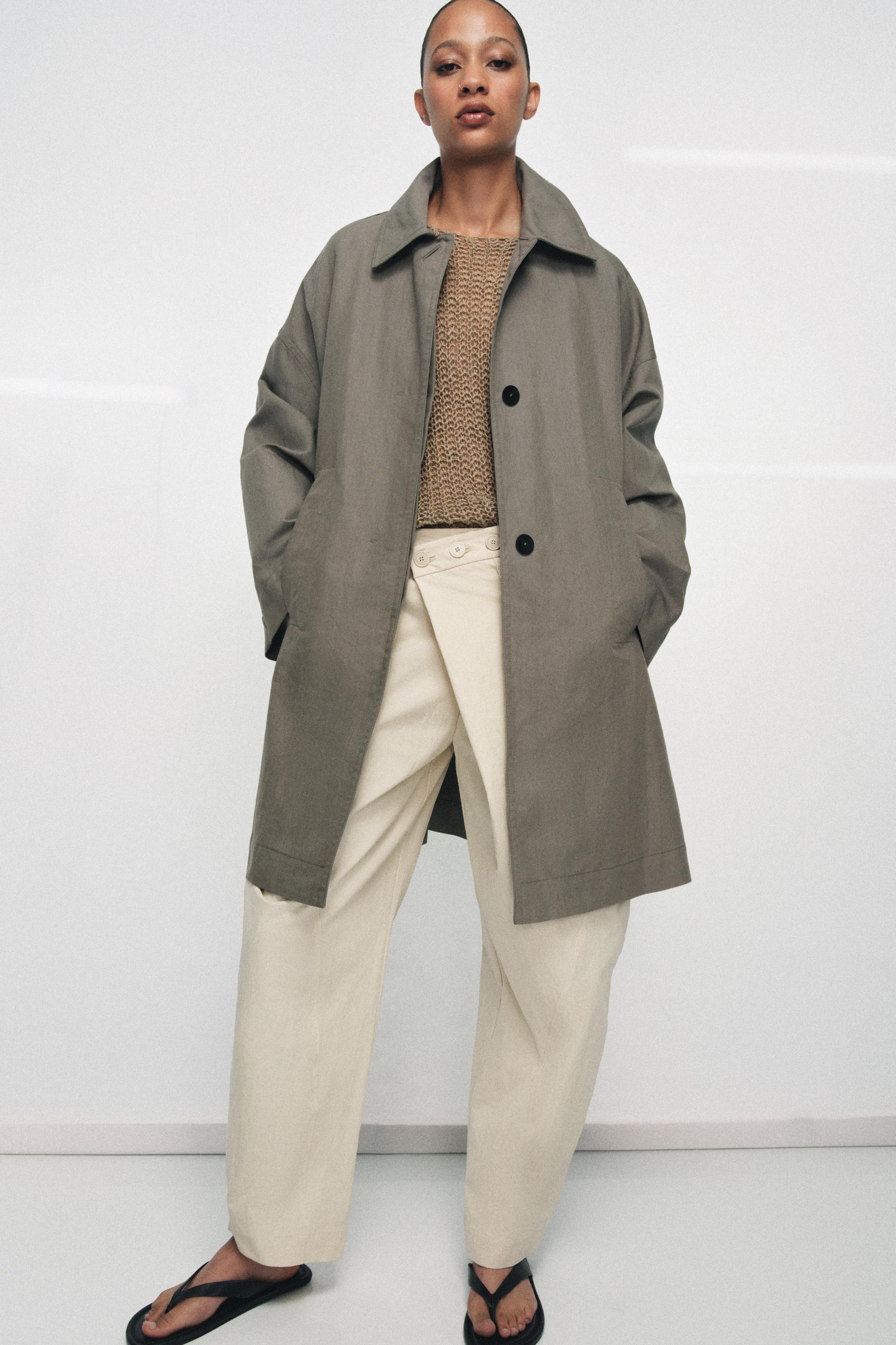 Zw Collection Oversize Trench Coat