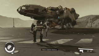 Vasco robot in front of ship calling character "Captain Assface"