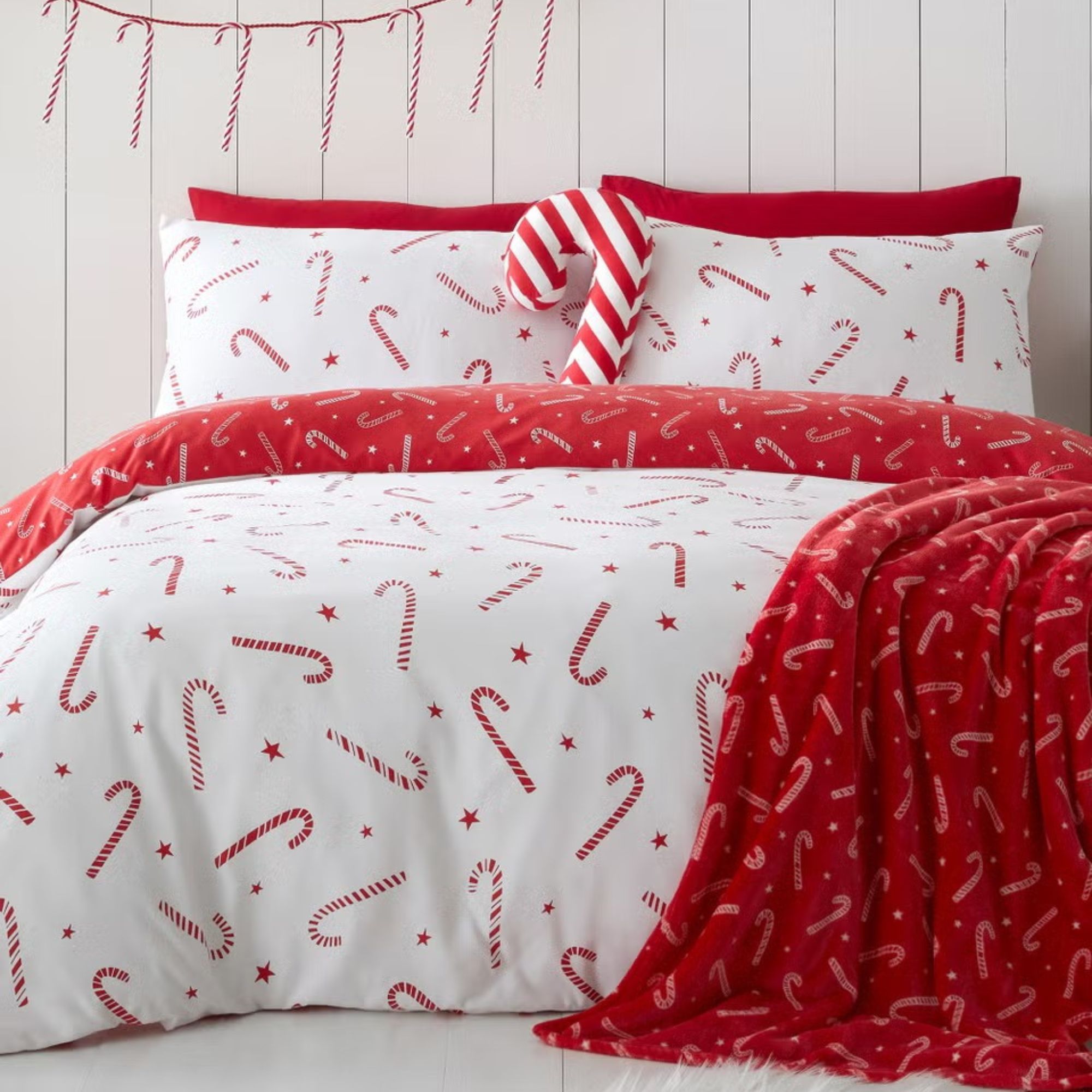 Candy cane duvet covers