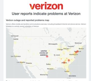 Downdetector outage map