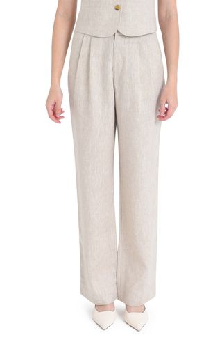 Gabriella Pleated Linen Pants