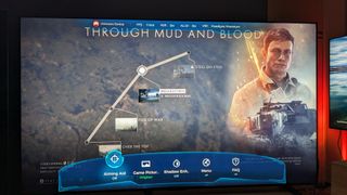 TCL P745 with Battlefield 1 and game bar on screen