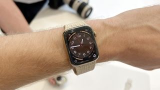 Die Apple Watch 8 am Handgelenk
