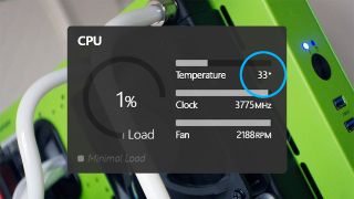 CPU cooler with NZXT temperature display
