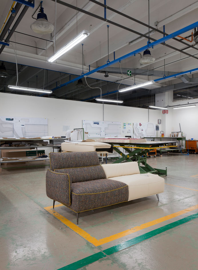 At Natuzzi’s factory in Laterza