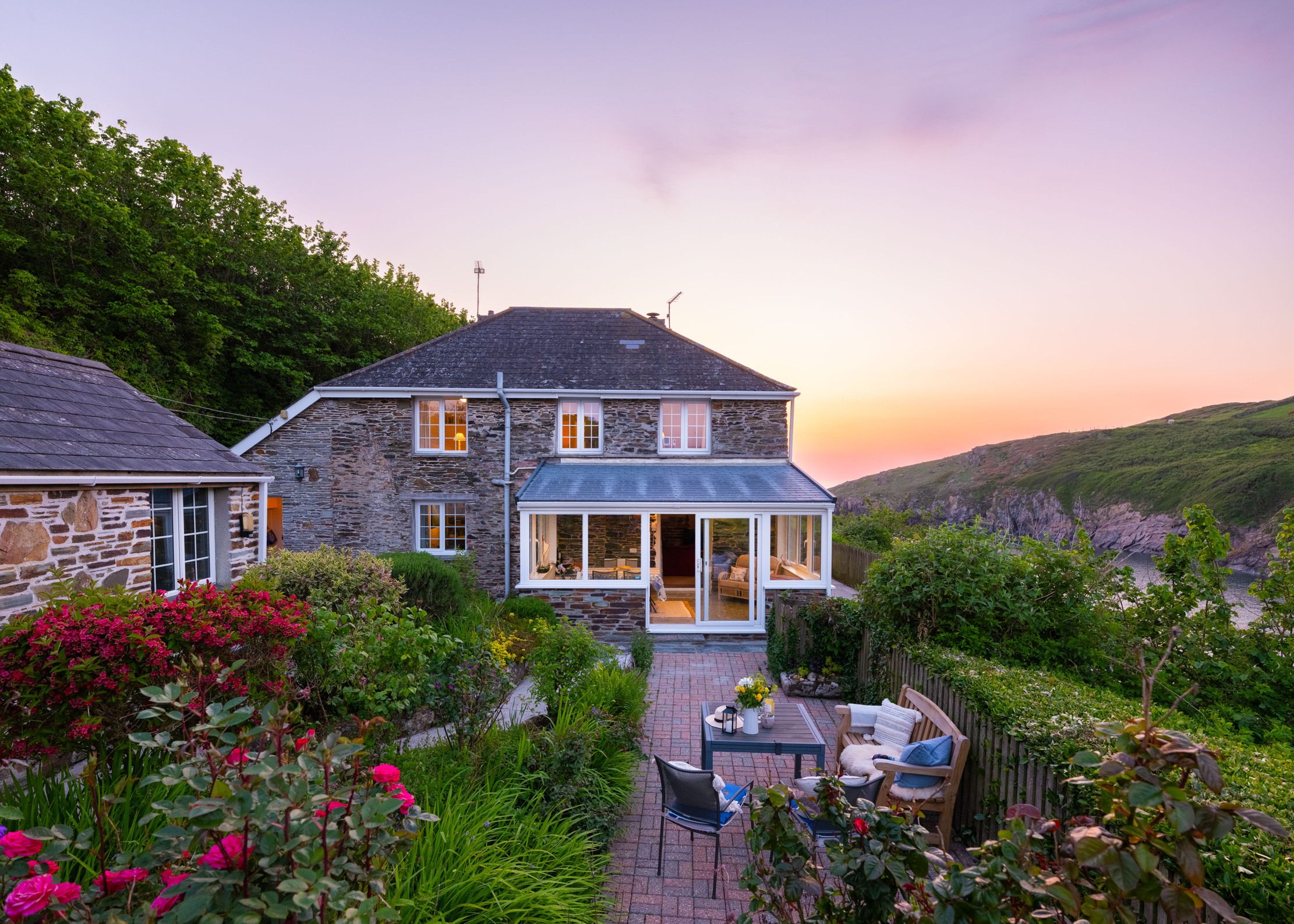 Images of the glorious cove-side home of Tregwyn in Cornwall