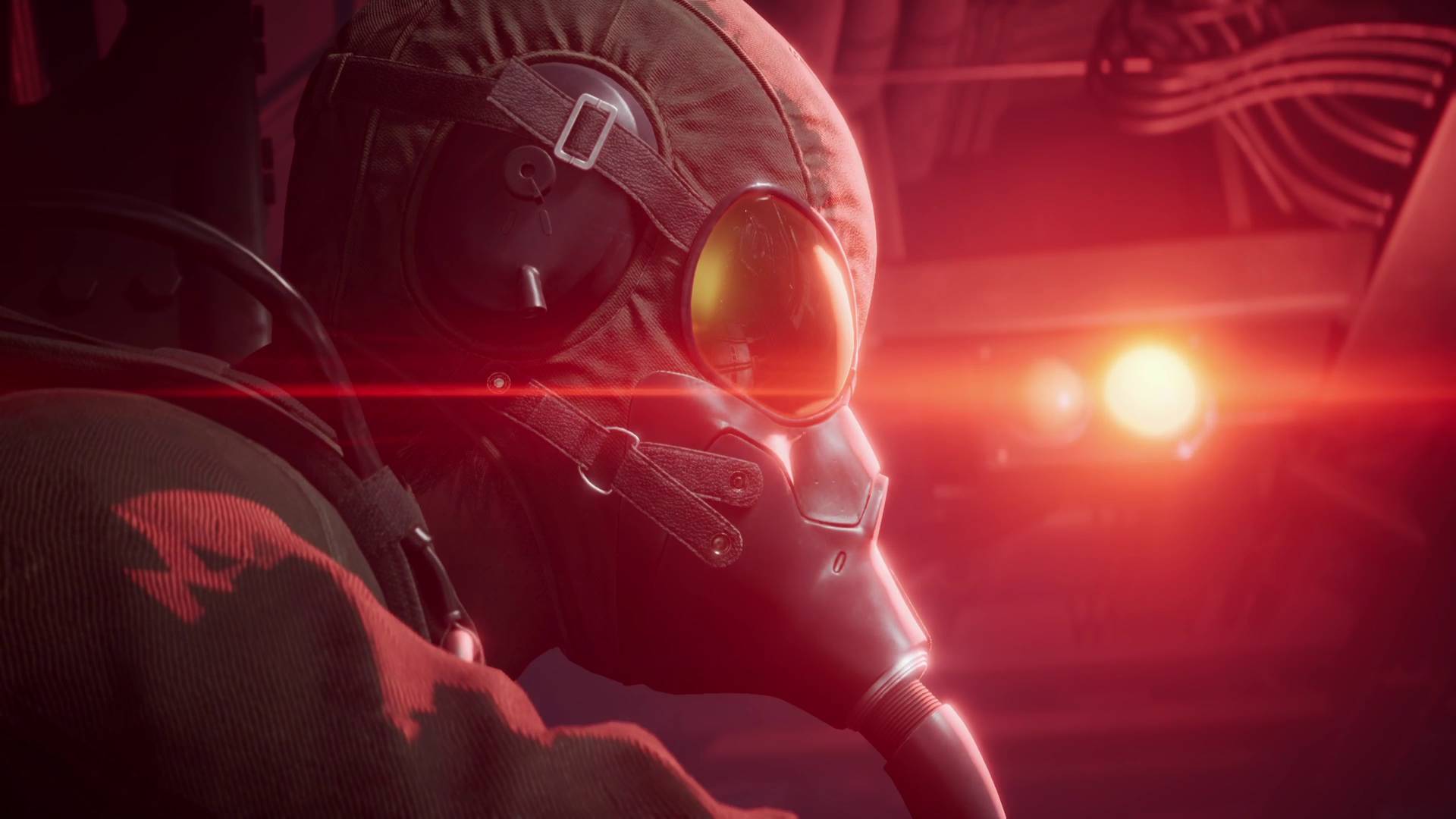 Metal Gear Solid Delta: Snake Eater snake with oxygen mask on before skydiving