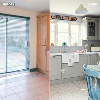 Country kitchen makeover before and after photos