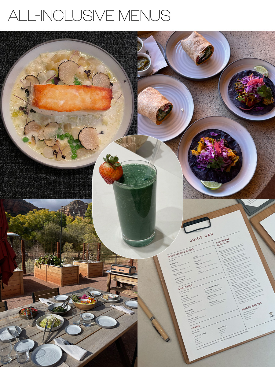 Editor collage highlighting the wellness spa and resort Mii Amo.