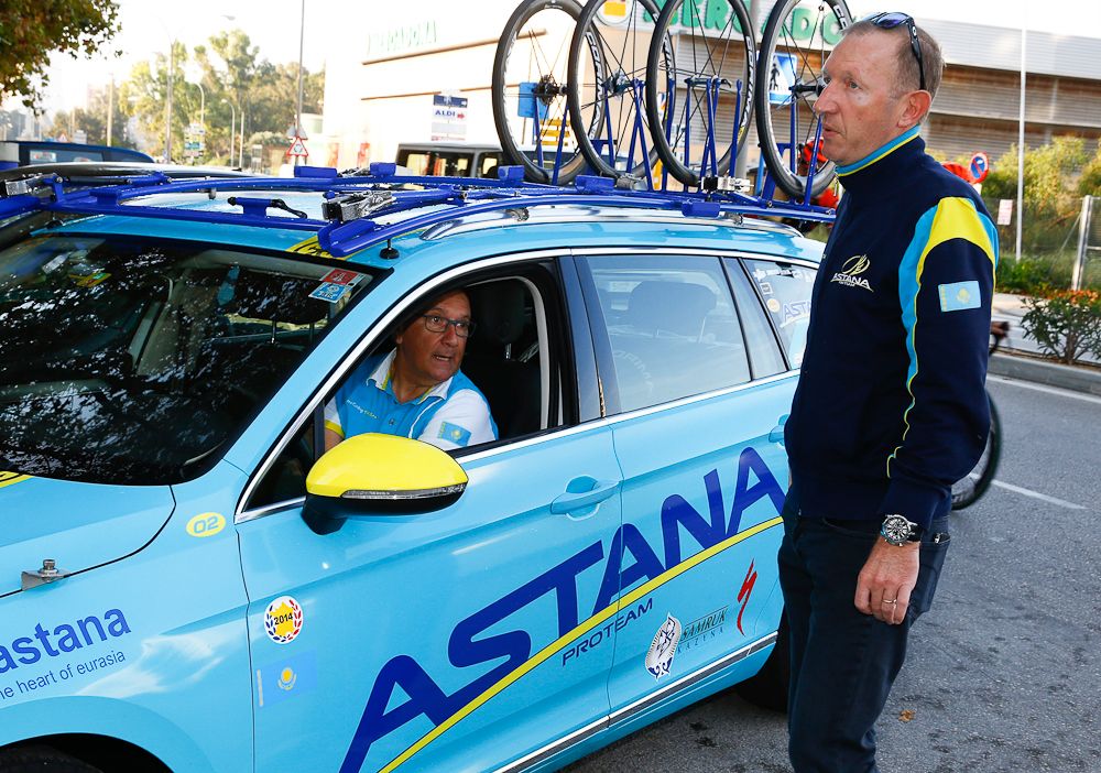 Alexandr Shefer and Giuseppe Martinelli at the car