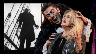  Still from the famous 1922 German film Nosferatu / Bonnie Tyler and Filippo Strocchi, as Graf von Krolock perform at the 25th anniversary of Tanz der Vampire