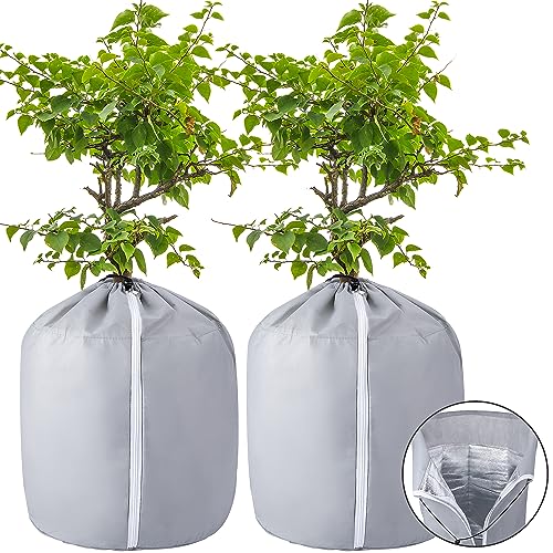 2 Pack Plant Winter Protection Pot, Anti-Frost Flower Pot Protective Bag