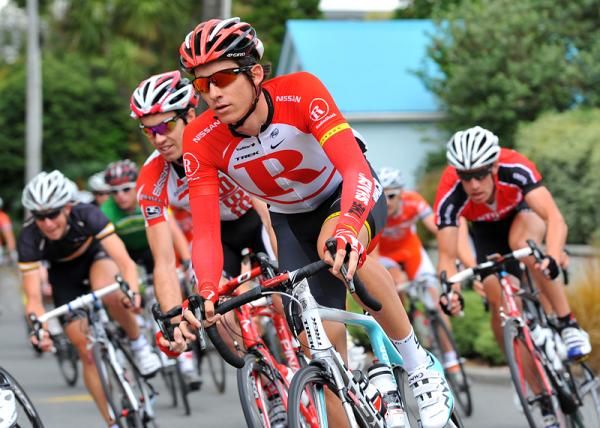 New bike but no new kit for Jesse Sergent (Radioshack Nissan Trek).