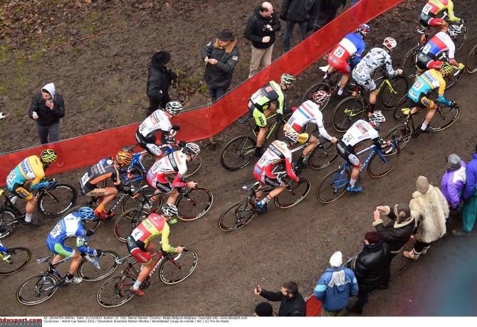 Conditions were testing on the course in Namur.