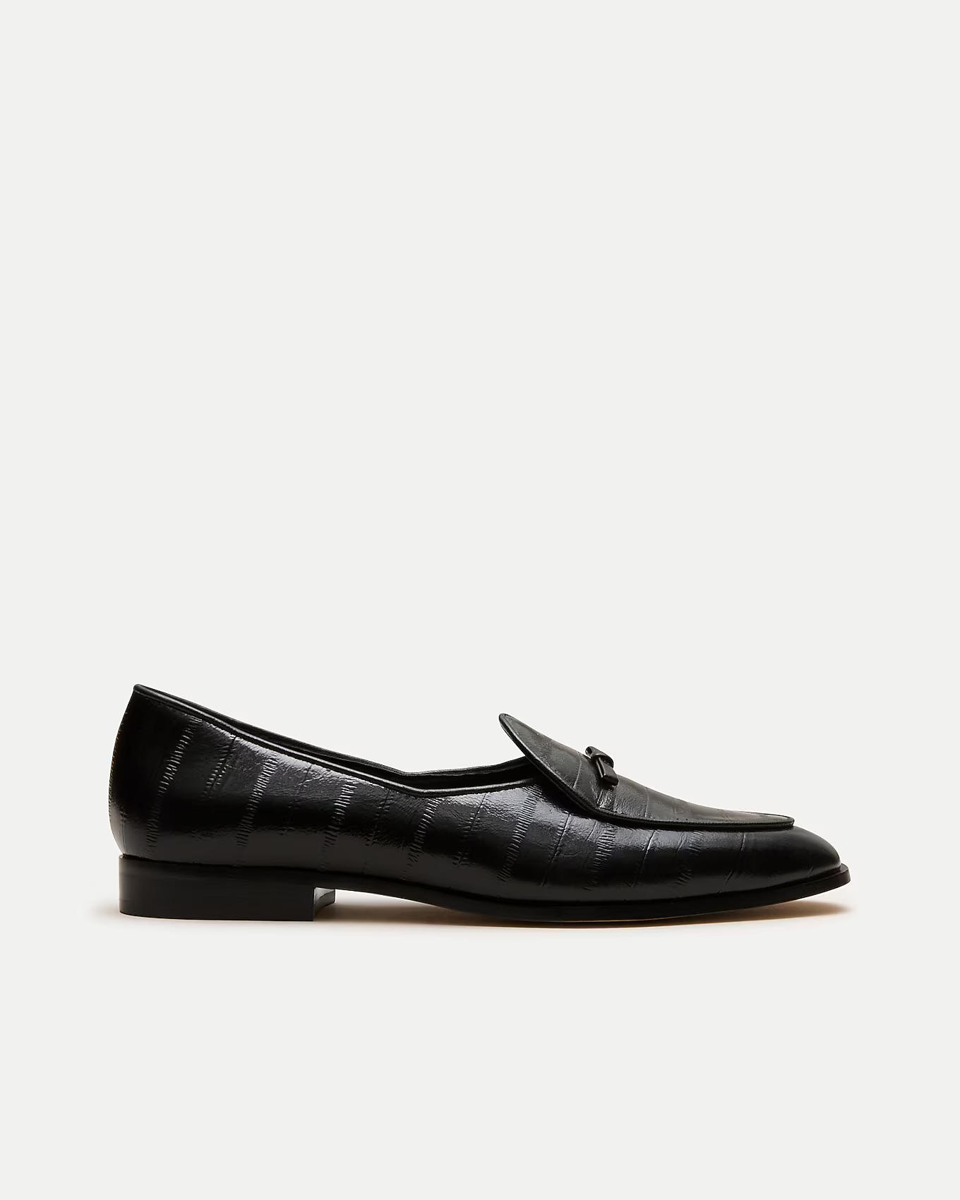 J.Crew, Smoking Slippers in Eel-Embossed Leather