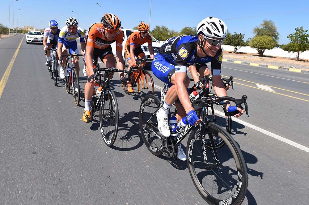 Gianni Meersman (Etixx-QuickStep) leads the break