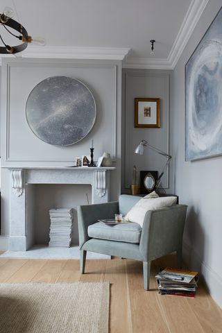 Living room with layers of grey