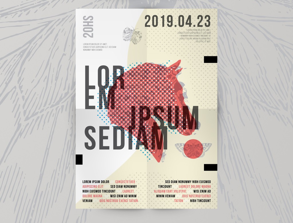 Floral Overprint Effect Flyers Set by by Medialoot