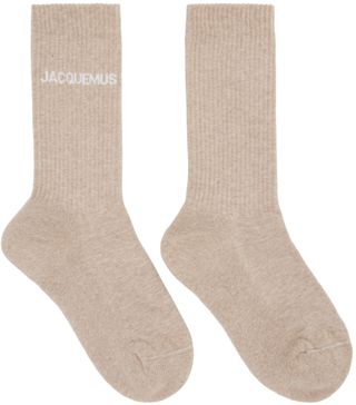 Beige Le Raphia 'les Chaussettes Jacquemus' Socks