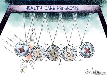 Political Cartoon U.S. Health care bill house Republicans