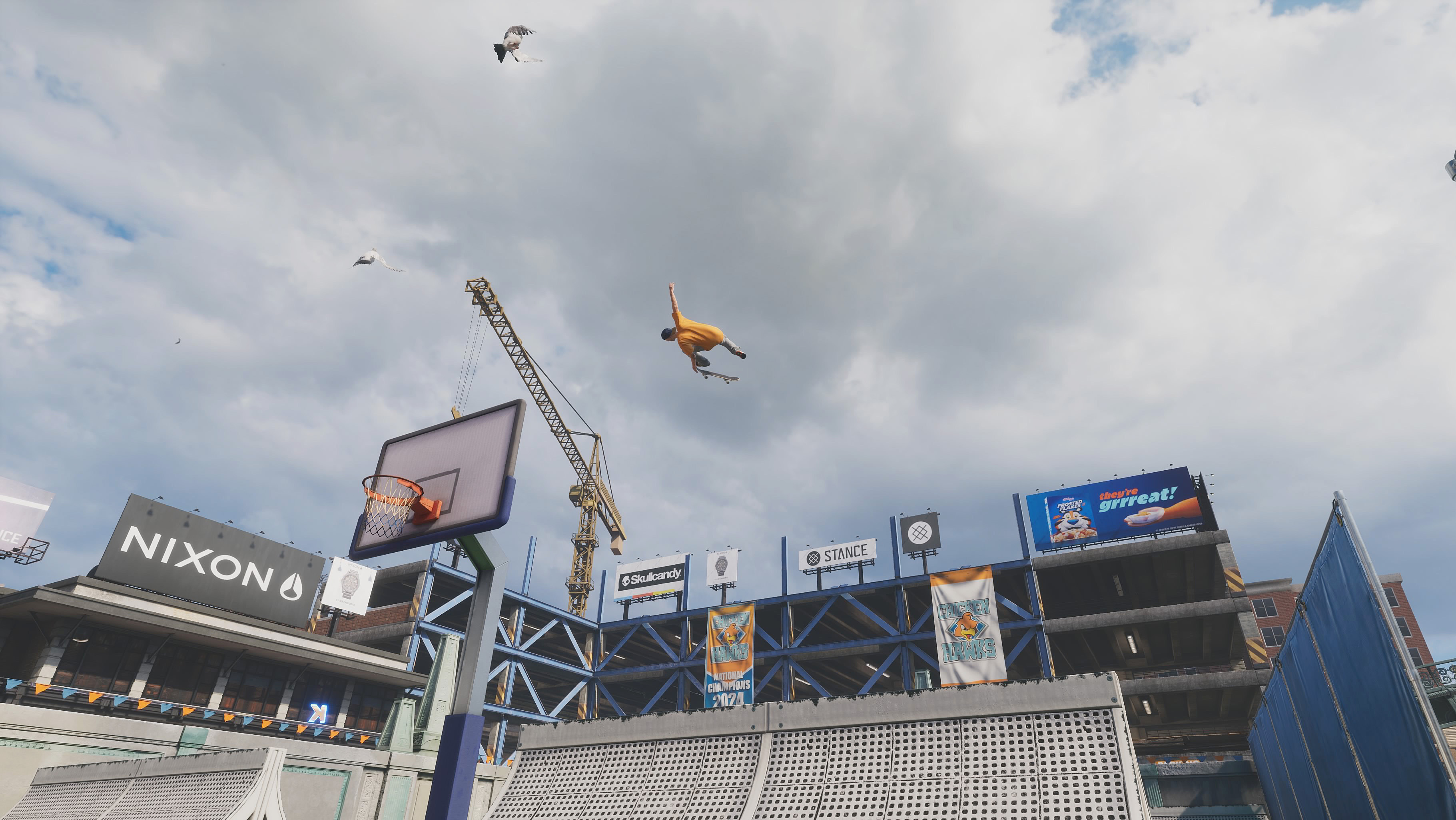 Screenshot from Tony Hawk's Pro Skater 3+4 career mode featuring Andrew Reynolds