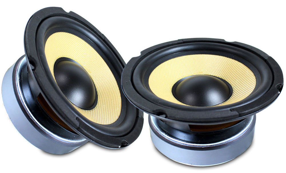 Speakers with exposed magnets.