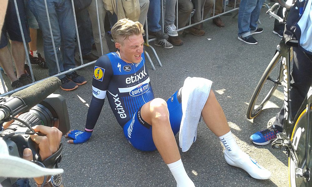 Marcel Kittel (Etixx-QuickStep) after finishing the time trial at the Giro d'Italia