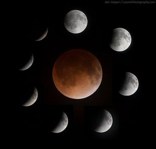 Photographer Ben Cooper captured the phases of the total lunar eclipse on April 15, 2014 from Florida.