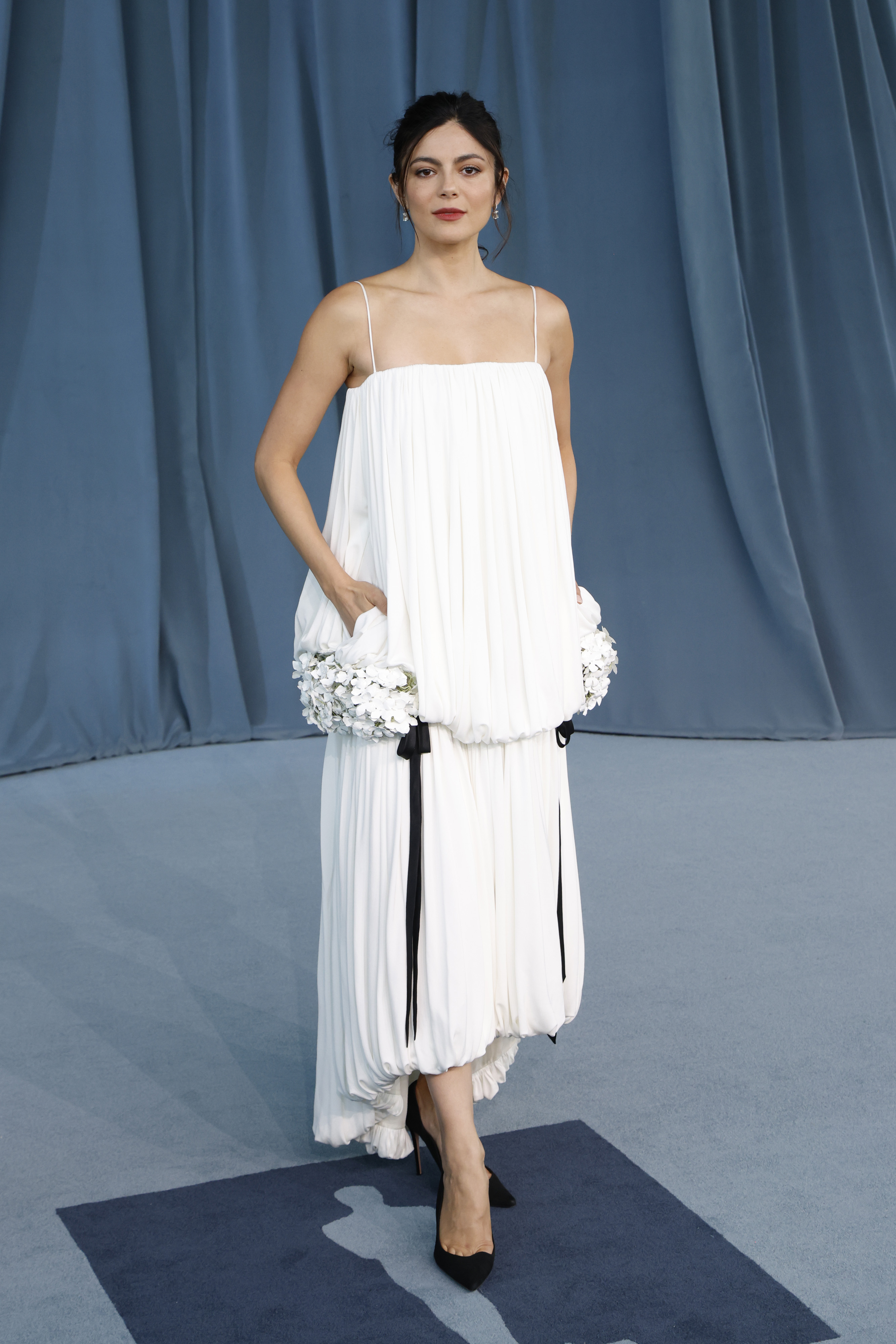Monica Barbaro wore bubble-hem Dior Spring 2026 at the Academy Museum Gala